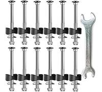 POROHOM 12 PCS Trampoline Screws, Long Screw Trampoline Replacement Parts, Anti-Loose Bolts and Nuts,Trampoline Accessories Stability Tool- 3"(Length)
