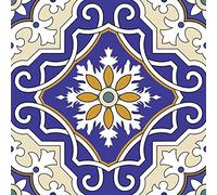 Poromoro Spanish Portuguese Azulejo Style Peel and Stick Backsplash Tile Stickers Set of 16 pcs(3.9_22)