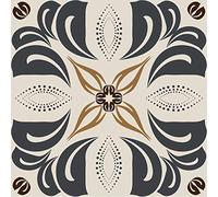 Poromoro Spanish Portuguese Azulejo Style Peel and Stick Backsplash Tile Stickers Set of 16 pcs(3.9_4)