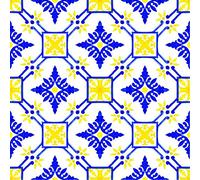 Poromoro Spanish Portuguese Azulejo Style Peel and Stick Backsplash Tile Stickers Set of 16 pcs (5.9, 59)