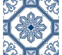 Poromoro Spanish Portuguese Azulejo Style Peel and Stick Backsplash Tile Stickers Set of 16 pcs(5.9_29)
