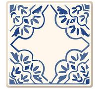 Poromoro Spanish Portuguese Azulejo Style Peel and Stick Backsplash Tile Stickers Set of 16 pcs (7.9, 21)