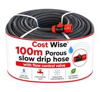 Porous Dripping Garden Irrigation System,100m Soaker Hose With Flow Control Connector,Lower Water Use-Direct Water To The Roots