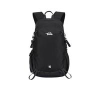 PORRASSO 15L Lightweight Hiking Backpack Breathable Outdoor Daypack Nylon Multi-Pocket Rucksack for Camping Travel Daily Use Black
