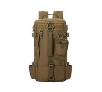 PORRASSO 20L Tactical Rucksack Hiking Travel Outdoor Waterproof Men Women | Camping Backpack Commuting Daypack Convertible Shoulder Straps Breathable Mesh Back Durable Oxford Fabric,Khaki