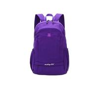 PORRASSO 25L Foldable Backpack Lightweight Water Resistant Rucksack Nylon Casual Daypack with Wet-Dry Separation Pocket for Travel Hiking Daily Use Purple