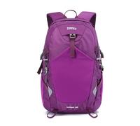 PORRASSO 35L Hiking Backpack Waterproof Rucksack Large Lightweight Daypack with Reflective Strip Durable Nylon Backpack for Women Men Camping Climbing Travel Outdoor Sports Purple