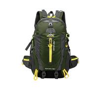 PORRASSO 40L Hiking Backpack Breathable Daypack Water Resistant Outdoor Rucksack Nylon Durable Backpack for Camping Travel Army Green