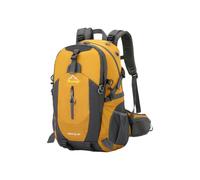PORRASSO 40L Hiking Backpack Breathable Daypack with Ergonomic Pressure Relief System Water Resistant Outdoor Rucksack for Camping Travel Yellow