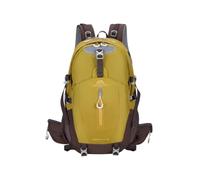 PORRASSO 40L Hiking Backpack with Rain Cover Breathable Ergonomic Outdoor Rucksack Reflective Rucksack for Camping Travel Yellow