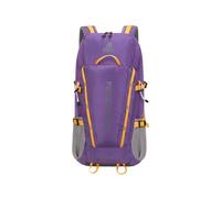 PORRASSO 45L Outdoor Backpack Waterproof Daypack Durable Rucksack Hiking Backpack with Rain Cover for Travel Trekking Camping Climbing Purple