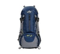 PORRASSO 50L Hiking Backpack Waterproof Daypack Large Nylon Camping Rucksack Multi Compartment Travel Backpack Dark Blue