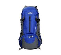 PORRASSO 50L Hiking Backpack Waterproof Daypack Large Nylon Camping Rucksack Multi Compartment Travel Backpack Blue