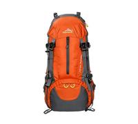 PORRASSO 50L Hiking Backpack Waterproof Daypack Large Nylon Camping Rucksack Multi Compartment Travel Backpack Orange