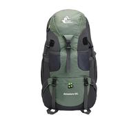 PORRASSO 50L Hiking Backpack Waterproof Daypack Large Rucksack Polyester Backpack for Women Men Travel Trekking Camping Climbing Outdoor Sports Green