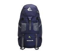 PORRASSO 50L Hiking Backpack Waterproof Daypack Large Rucksack Polyester Backpack for Women Men Travel Trekking Camping Climbing Outdoor Sports Purple