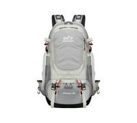 PORRASSO 50L Hiking Backpack with Removable Back Panel Large Outdoor Daypack with Rain Cover Breathable Rucksack for Camping Travel Light Grey