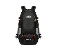 PORRASSO 50L Hiking Backpack with Removable Back Panel Large Outdoor Daypack with Rain Cover Breathable Rucksack for Camping Travel Black