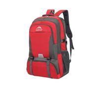 PORRASSO 55L Hiking Backpack Trekking Rucksack Large Waterproof Daypack Durable Backpack for Women Men Camping Climbing Travel Outdoor Sports Red