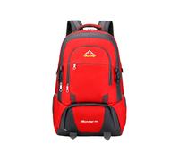 PORRASSO 60L Hiking Backpack Large Camping Rucksack with Breathable Back System Water Resistant Outdoor Travel Backpack for Women Men Climbing Sports Red