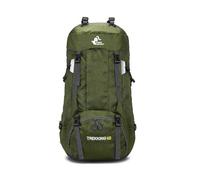 PORRASSO 60L Hiking Backpack Waterproof Daypack Large Rucksack with Rain Cover Backpack for Women Men Travel Trekking Camping Climbing Outdoor Sports Army Green