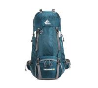 PORRASSO 60L Hiking Backpack Waterproof Daypack Large Rucksack with Rain Cover Backpack for Women Men Travel Trekking Camping Climbing Outdoor Sports Turquoise