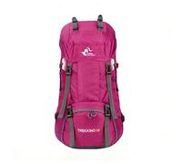 PORRASSO 60L Hiking Backpack Waterproof Daypack Large Rucksack with Rain Cover Backpack for Women Men Travel Trekking Camping Climbing Outdoor Sports Rose Red