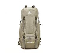 PORRASSO 60L Hiking Backpack Waterproof Daypack Large Rucksack with Rain Cover Backpack for Women Men Travel Trekking Camping Climbing Outdoor Sports Grey