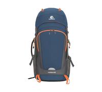 PORRASSO 65L Hiking Backpack Waterproof Daypack Nylon Camping Rucksack with Rain Cover Reflective Strap Large Travel Backpack for Mountaineering Trip Dark Blue