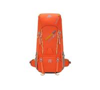 PORRASSO 65L Outdoor Backpack Waterproof Daypack Durable Rucksack Hiking Backpack with Rain Cover for Women Men Travel Trekking Camping Climbing Orange