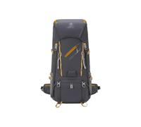 PORRASSO 65L Outdoor Backpack Waterproof Daypack Durable Rucksack Hiking Backpack with Rain Cover for Women Men Travel Trekking Camping Climbing Grey