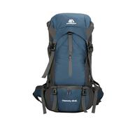 PORRASSO 70L Hiking Backpack Durable Waterproof Camping Rucksack with Rain Cover Multi External Hanging Straps Large Capacity Travel Backpack Dark Blue