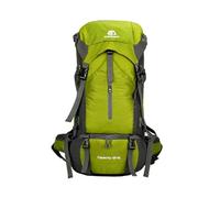 PORRASSO 70L Hiking Backpack Durable Waterproof Camping Rucksack with Rain Cover Multi External Hanging Straps Large Capacity Travel Backpack Green