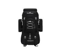 PORRASSO 70L Hiking Backpack with Rain Cover Large Capacity Camping Backpack with Hydration Compartment Breathable Travel Rucksack for Outdoor Adventures Black