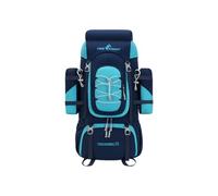 PORRASSO 70L Hiking Backpack with Rain Cover Large Capacity Camping Backpack with Hydration Compartment Breathable Travel Rucksack for Outdoor Adventures Navy Blue