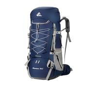 PORRASSO 75L Hiking Backpack Large Rucksack Durable Daypack Backpack with Rain Cover for Women Men Travel Trekking Camping Climbing Outdoor Sports Blue