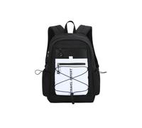 PORRASSO Backpack Lightweight Waterproof Rucksack Nylon Casual Daypack for Travel Hiking Daily Use Black White
