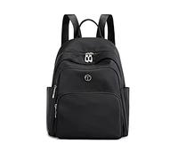 PORRASSO Backpack Women Daypack Fashion Rucksack Girl School Bag Ladies Lightweight Backpack Nylon Bag for School Work Travel Black