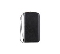 PORRASSO Card Bag Cowhide Wallet Men Coin Purse RFID Blocking Card Case Portable Card Holder Coin Bag Pouch with 12/20/30/45 Card Slots Black D
