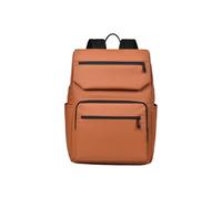 PORRASSO Casual Backpack Water-Resistant Laptop Backpack Men Rucksack Practical Daypack for Work Travel Daily Use Orange