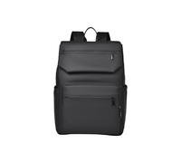 PORRASSO Casual Backpack Water-Resistant Laptop Backpack Men Rucksack Practical Daypack for Work Travel Daily Use Black