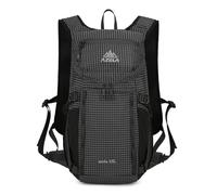 PORRASSO Cycling Backpack Waterproof Daypack Breathable Comfortable Backpack for Men Women Travel Outdoor Hiking Running Black