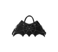 PORRASSO Fashion Crossbody Bag Women Creative Shoulder Bag PU Bat Gothic Wing Handbags Satchel Messenger Bag for Travel Halloween Daily Use Black