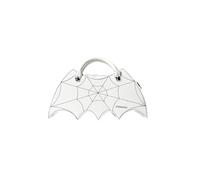 PORRASSO Fashion Crossbody Bag Women Creative Shoulder Bag PU Bat Gothic Wing Handbags Satchel Messenger Bag for Travel Halloween Daily Use White