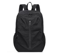 PORRASSO Foldable Backpack Casual Daypack Rucksack Lightweight Waterproof Backpack for Women Men Travel Climbing Outdoor Sports Daily Use Black