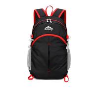PORRASSO Foldable Backpack Hiking Daypack 20L Rucksack Lightweight Waterproof Backpack for Women Men Camping Travel Outdoor Sports Black