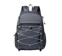 PORRASSO Foldable Backpack Hiking Daypack Large Waterproof Rucksack Lightweight Women Men Backpack for Camping Travel Outdoor Sports Grey