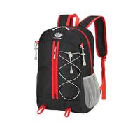 PORRASSO Foldable Backpack Hiking Daypack Waterproof Rucksack Lightweight Backpack with Reflective Design for Women Men Camping Travel Outdoor Sports Black A