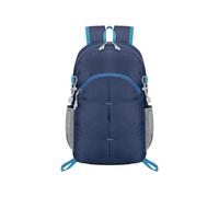 PORRASSO Foldable Backpack Hiking Daypack Waterproof Rucksack Lightweight Women Men Backpack for Camping Travel Outdoor Daily Use Dark Blue