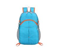 PORRASSO Foldable Backpack Hiking Daypack Waterproof Rucksack Lightweight Women Men Backpack for Camping Travel Outdoor Daily Use Light Blue